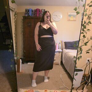 NWT Forever 21 Size 3X Brown Midi Dresd